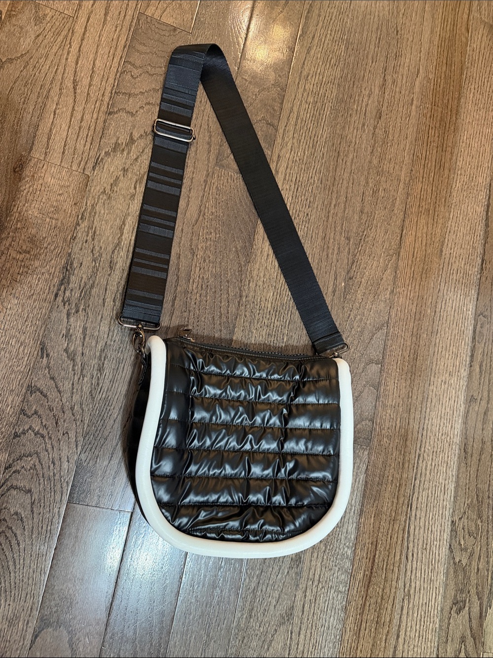 Think Royln The Nordic Crossbody Bag Black Quilted Anthropologie NWOT